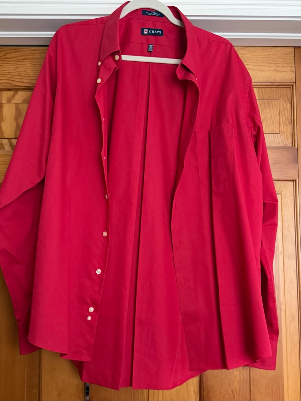 Chaps Men's Red Button-Up Shirt